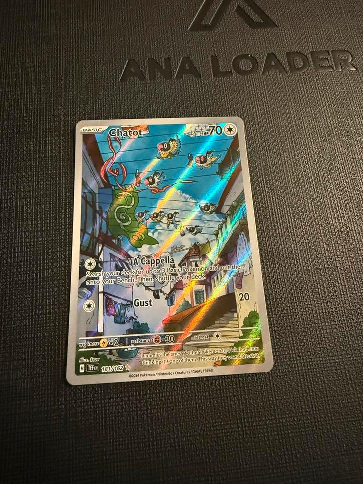 Chatot Full Art 181/162 NM Pokémon kaart, Hobby en Vrije tijd, Verzamelkaartspellen | Pokémon, Zo goed als nieuw, Losse kaart