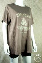 Zizzi T-shirt bruin met print maat S = 42-44 nieuw, Zizzi, Bruin, Maat 42/44 (L), Nieuw