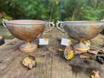 Romantische Oor Vaas Oud Goud/Lichtblauw Set, Huis en Inrichting, Woonaccessoires | Vazen, Overige materialen, Blauw, Nieuw, Ophalen of Verzenden