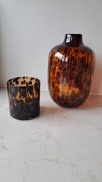 Vaas en windlicht leopard, Ophalen, Overige kleuren, Minder dan 50 cm, Glas