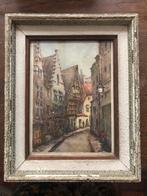 Prent van het stoelstraatje in Antwerpen, Antiek en Kunst, Kunst | Schilderijen | Klassiek, Ophalen of Verzenden