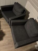 2x fauteuil ikea grijs, Ophalen, Zo goed als nieuw
