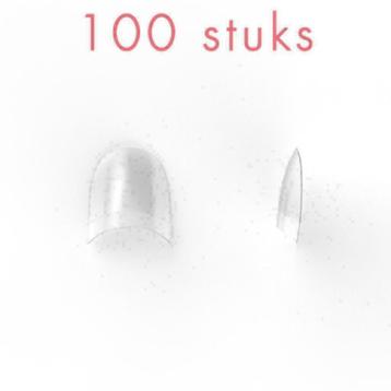 Rounded ' CLEAR manicure tips kort opzetstuk, 100 stuks beschikbaar voor biedingen