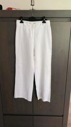 Witte linnen broek mt 38. Wijde pijpen, Kleding | Dames, Broeken en Pantalons, Gedragen, Lang, Maat 38/40 (M), Ophalen of Verzenden