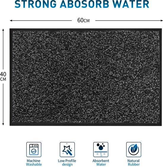 Droogloopmat & Schoonloopmat - 60x40 cm - Grijs, Tuin en Terras, Deurmatten, Nieuw, Kunststof, Droogloopmat, Buiten, Ophalen of Verzenden