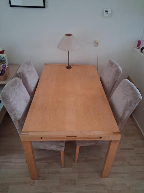 Eettafel IKEA met 4 stoelen, Huis en Inrichting, Tafels | Eettafels, Gebruikt, 100 tot 150 cm, 100 tot 150 cm, Vier personen, Rechthoekig