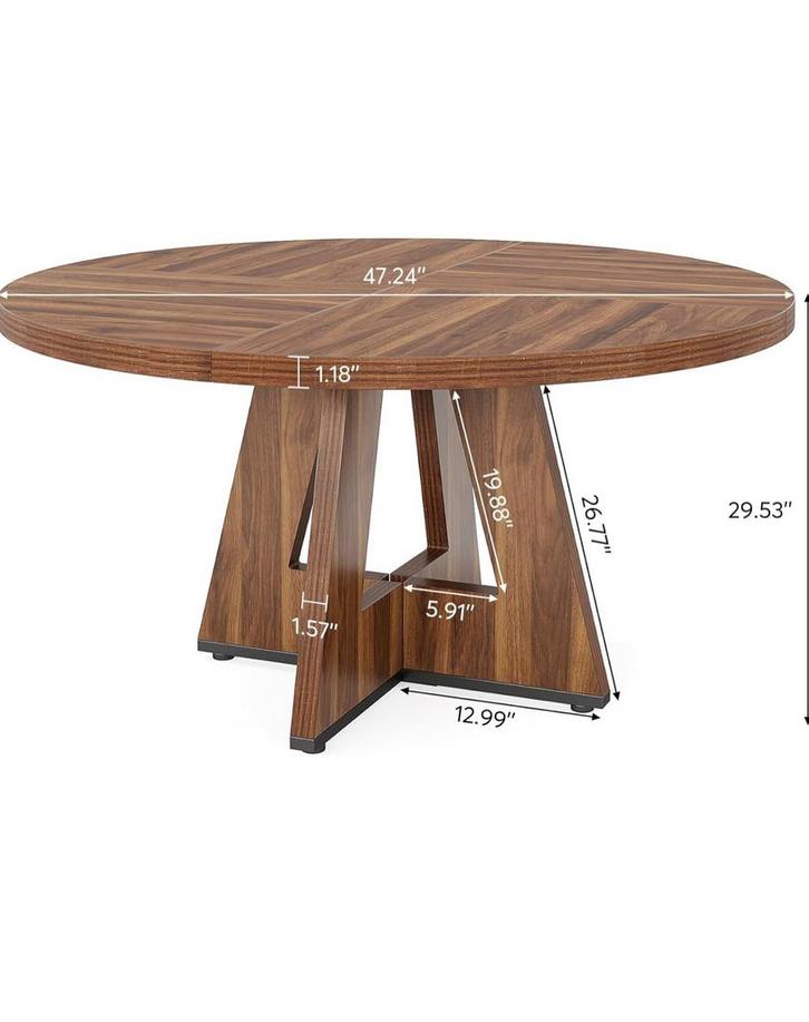 Nieuwe ronde eettafel 120cm, Huis en Inrichting, Tafels | Eettafels, Nieuw, 100 tot 150 cm, 100 tot 150 cm, Vier personen, Rond