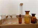 Antieke Apotheek Flesjes - Glas en Kristal Set, Antiek en Kunst, Antiek | Glas en Kristal, Ophalen