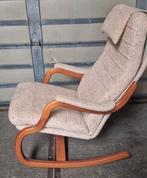 Deense schommelstoel teak vintage design, Ophalen, Gebruikt, Teak, Rocking chair
