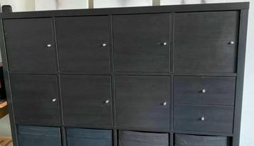 24x kallax DEUREN inc. Inzetten Ikea zwart doors beschikbaar voor biedingen