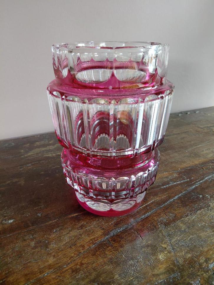 1947 Val Saint Lambert Bauhaus 'Ravenne' Vaas, Antiek en Kunst, Antiek | Glas en Kristal, Ophalen of Verzenden