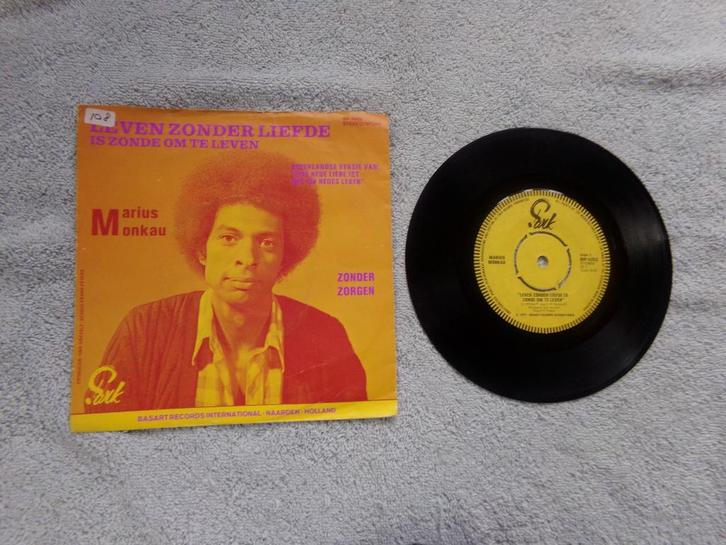Marius Monkau - leven zonder liefde, Cd's en Dvd's, Vinyl Singles, Gebruikt, Single, Nederlandstalig, 7 inch, Verzenden