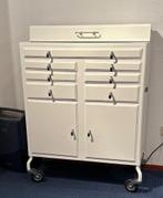 verrijdbare vintage metalen tandartsenkast "Baisch", Ophalen, Zo goed als nieuw