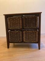 kastje met rieten lades, Ophalen, Gebruikt, Zie foto's, 50 tot 100 cm
