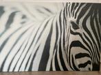Schilderij Zebra zwart/wit, Huis en Inrichting, Woonaccessoires | Schilderijen, Tekeningen en Foto's, Schilderij, Zo goed als nieuw