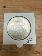 2 1/2 Gulden Wilhelmina 1932 - Zilveren Munt, Zilver, Ophalen of Verzenden, Koningin Wilhelmina, Losse munt