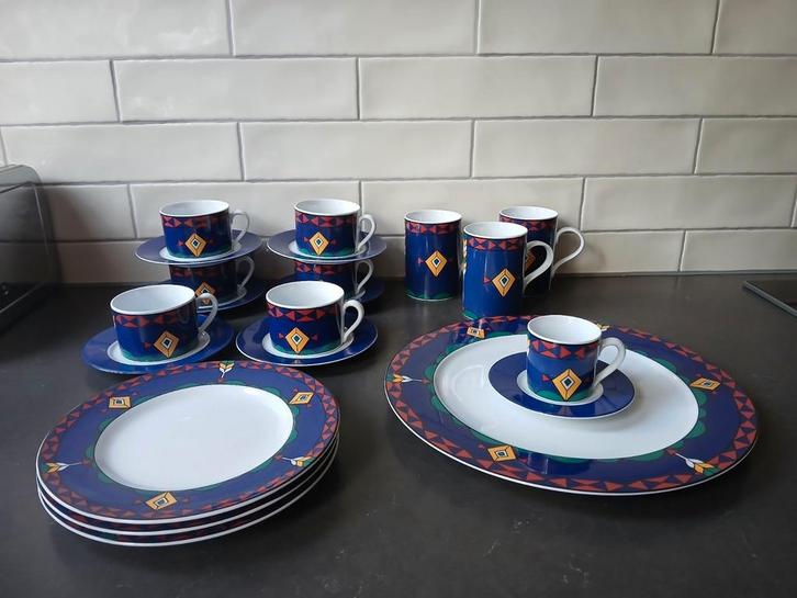 Kahla Change serviesdelen blauwe basiskleur, Huis en Inrichting, Keuken | Servies, Zo goed als nieuw, Kop(pen) en/of Schotel(s)