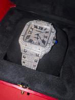 Bussdown Cartier Santos / Moissanite VVS, Ophalen of Verzenden, Zo goed als nieuw