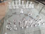 glazen schaakbord, Hobby en Vrije tijd, Gezelschapsspellen | Bordspellen, Een of twee spelers, Zo goed als nieuw, Ophalen