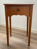 Eiken bijzettafel met lade, Ophalen, 50 tot 100 cm, Eikenhout, Landelijk