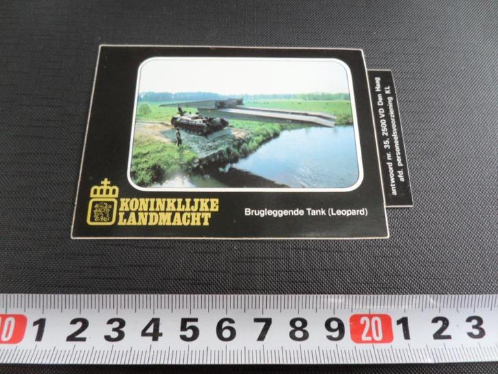 sticker leger landmacht zwart 431 brugleggende tank leopard, Verzamelen, Stickers, Zo goed als nieuw, Bedrijf of Vereniging, Ophalen