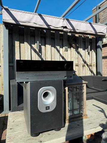 Harman Kardon Versterker met Sub en Tanooy Center speaker beschikbaar voor biedingen