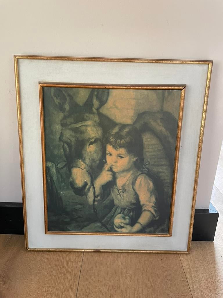 Schilderij (br. 41,5 x h. 46,5 x d. 3 cm), Antiek en Kunst, Kunst | Schilderijen | Klassiek, Ophalen of Verzenden