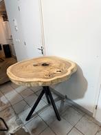 Suar houten bartafel hoge boomstam tafel rond, Huis en Inrichting, Tafels | Eettafels, Ophalen, Rond, Zo goed als nieuw, Vier personen
