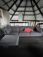 Grijze 4-zitsbank met hocker - Baan meubelen, Huis en Inrichting, Banken | Bankstellen, Ophalen, 250 tot 300 cm, Gebruikt, 75 tot 100 cm