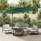 Zweefparasol met aluminium paal 300x300 cm groen, Tuin en Terras, Ophalen of Verzenden, Nieuw
