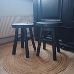 2 vintage krukjes of bijzettafeltjes, Huis en Inrichting, Ophalen, Hout
