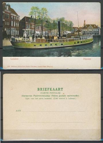 Leiden 1915 Haven Buurtvaart Stoom Ansichtkaart 1111b jdu    beschikbaar voor biedingen