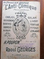 l 'anti - comique chansonette monologue, Muziek en Instrumenten, Bladmuziek, Verzenden, Gebruikt, Artiest of Componist, Populair