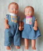 2 oude popjes. Meisje en jongen. Jaren '70., Verzamelen, Poppen, Ophalen of Verzenden, Zo goed als nieuw, Pop