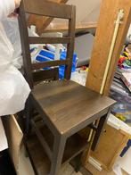 4 houten stoelen, Huis en Inrichting, Ophalen, Gebruikt, Bruin, Vier