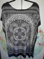 Zomers Shirtje maat 44 van travelstof Blauw Wit Mandala, Ophalen of Verzenden, Zo goed als nieuw, Blauw, Shirt of Top