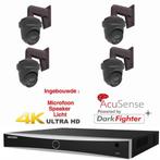 8MP Hikvision AcuSense Darkfighter IP PoE set/NVR+4x camera