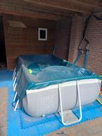 Intex opzetbad met, zoutwaterfilter en diverse toebehoren, Ophalen, Gebruikt, Rechthoekig, 200 tot 400 cm
