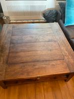 Massief houten salontafel 120x120, Huis en Inrichting, Tafels | Salontafels, Ophalen, Gebruikt, 50 tot 75 cm, Robuust