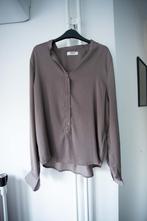 Blouse paars-bruin MSCH / Moss Copenhagen maat M, Gedragen, Maat 38/40 (M), Ophalen of Verzenden, Bruin