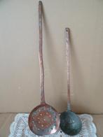 Antieke lepel koperen lepel lepels 52cm en 42cm 1800-1850, Antiek en Kunst, Antiek | Koper en Brons, Ophalen of Verzenden, Koper