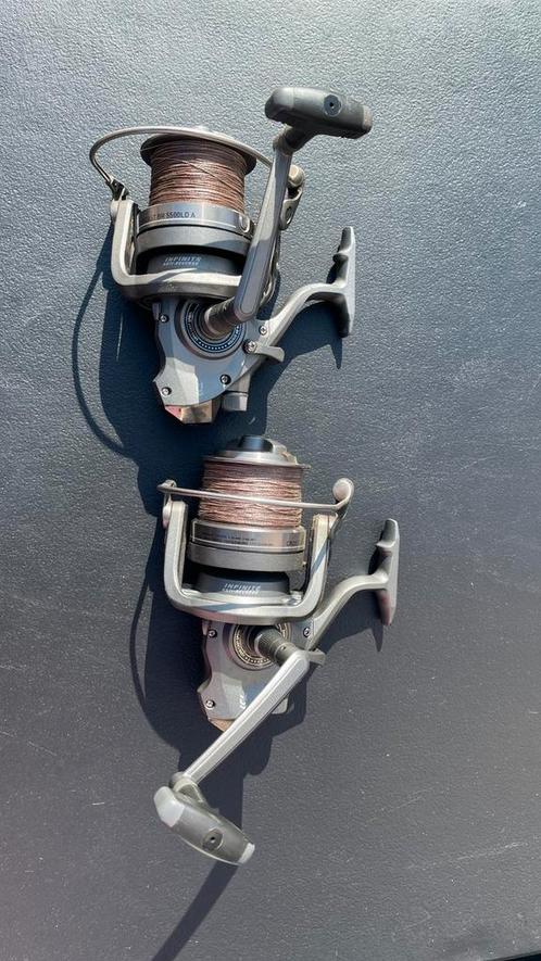 2x Daiwa Crosscast BR5500LD A, Watersport en Boten, Hengelsport | Karpervissen, Zo goed als nieuw, Molen, Ophalen