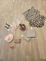 Roze woondecoratie pakket dienblad veren vazen kandelaars, Huis en Inrichting, Ophalen of Verzenden, Zo goed als nieuw