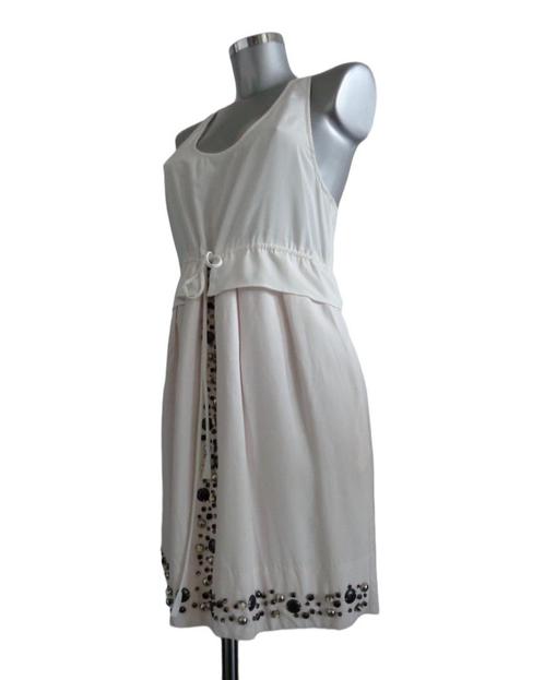 Miss Sixty jurk wit met stenen, maat small, NIEUW, kaartjes, Kleding | Dames, Jurken, Nieuw, Maat 36 (S), Wit, Knielengte, Verzenden