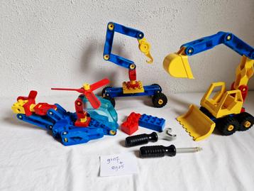 Technisch Duplo Toolo set 9107 + 2925 helikopter compleet beschikbaar voor biedingen