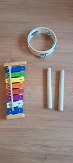 Houten Muziekinstrumenten Set, Muziek en Instrumenten, Overige Muziek en Instrumenten, Ophalen of Verzenden, Gebruikt