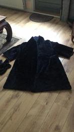 Cristian Dior, diep donkerblauwe Lammy coat, vintage, Kleding | Dames, Ophalen of Verzenden, Gedragen, Maat 42/44 (L), Blauw