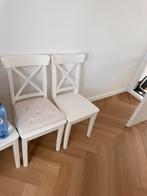 Ikea hemnes houten stoelen te koop, Huis en Inrichting, Stoelen, Twee, Ophalen of Verzenden, Wit, Zo goed als nieuw