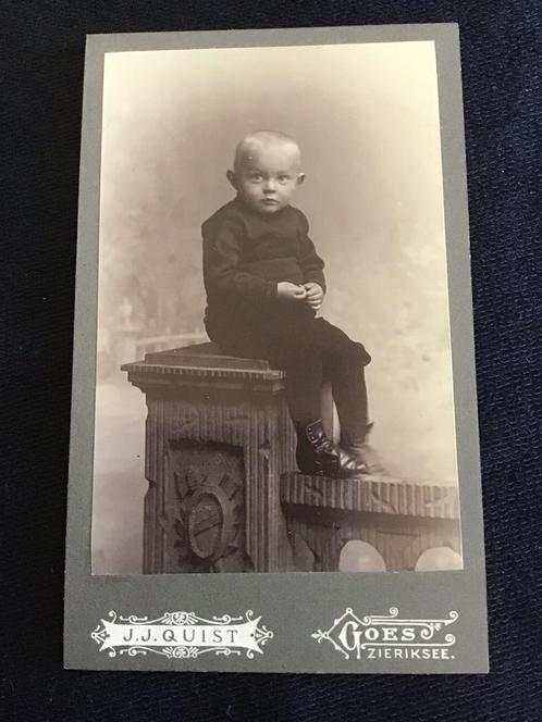 CDV, Ventje, J.J. Quist, Goes, Carte de Visite, Verzamelen, Foto's en Prenten, Gebruikt, Foto, Kind, Voor 1940, Ophalen of Verzenden