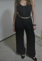 Elegante klassieke jumpsuit zwart S/M stijlvol  Zwart, Kleding | Dames, Ophalen of Verzenden, Zo goed als nieuw, Maat 36 (S), Bruin